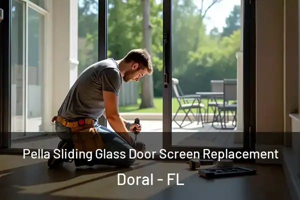  Pella Sliding Glass Door Screen Replacement Doral - FL